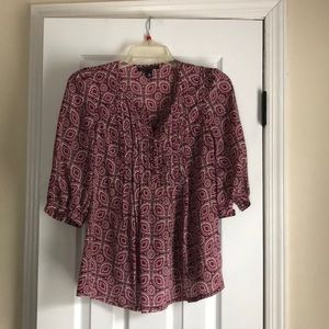 Banana Republic 100% silk 3/4 Sleeve blouse